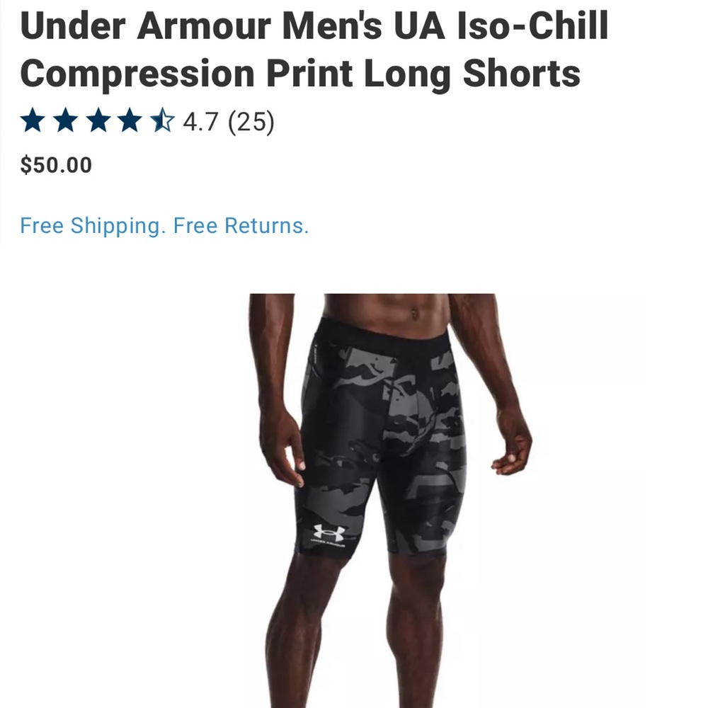 Under Armour ISO Chill printed Long Shorts